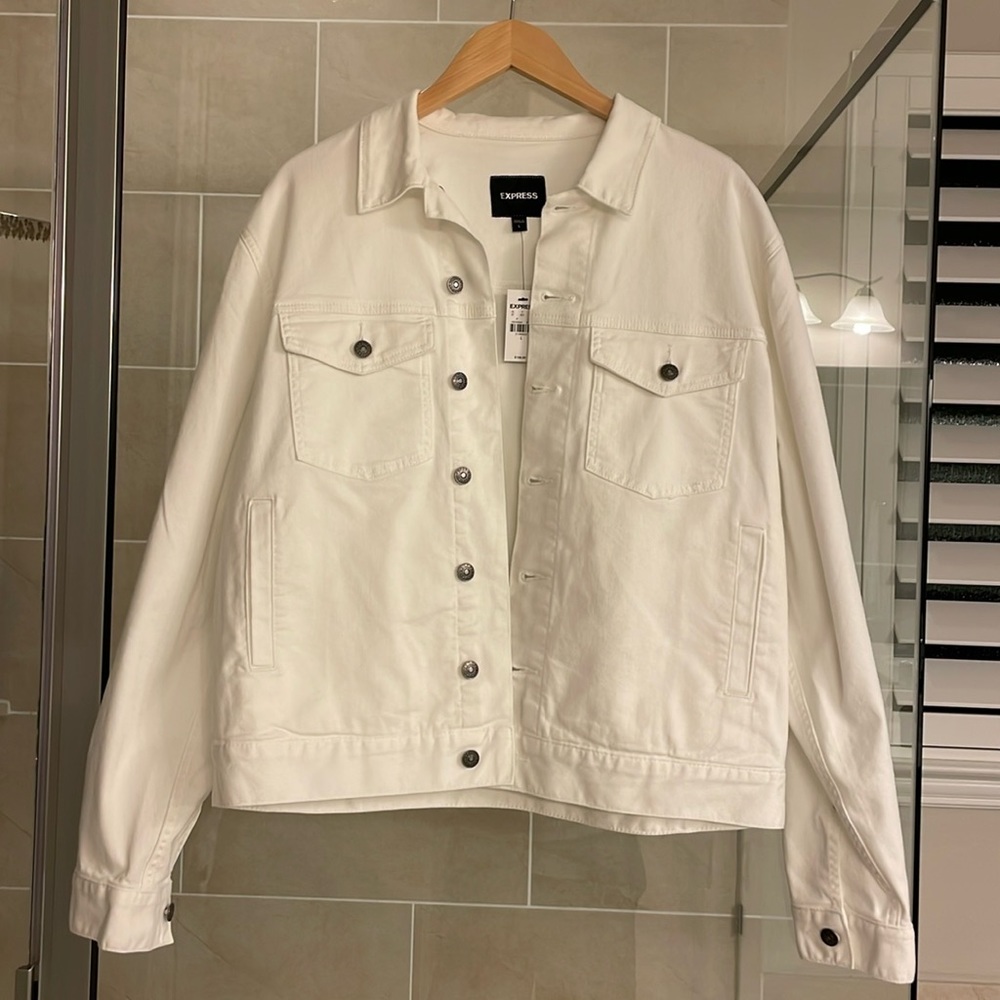 Men’s Express White Denim Jacket